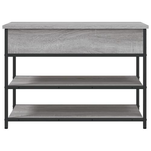 Skobænk 70x42,5x50 cm konstrueret træ grå sonoma-eg