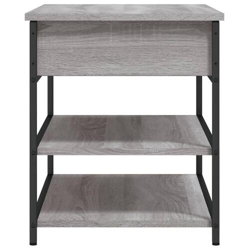 Skobænk 70x42,5x50 cm konstrueret træ grå sonoma-eg
