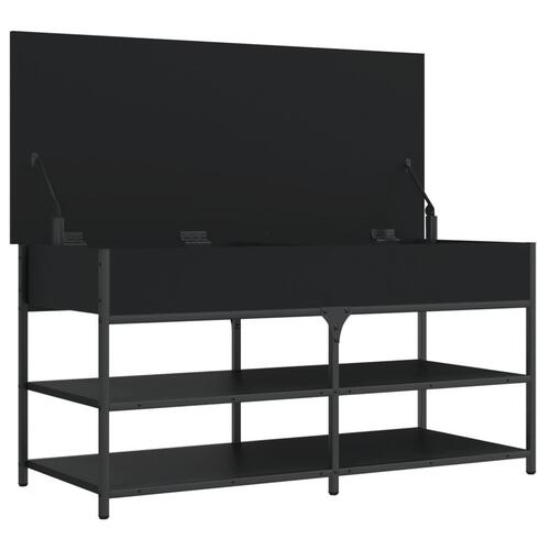 Skobænk 100x42,5x50 cm konstrueret træ sort
