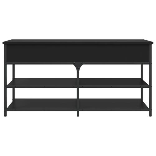 Skobænk 100x42,5x50 cm konstrueret træ sort