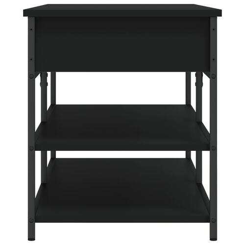 Skobænk 100x42,5x50 cm konstrueret træ sort