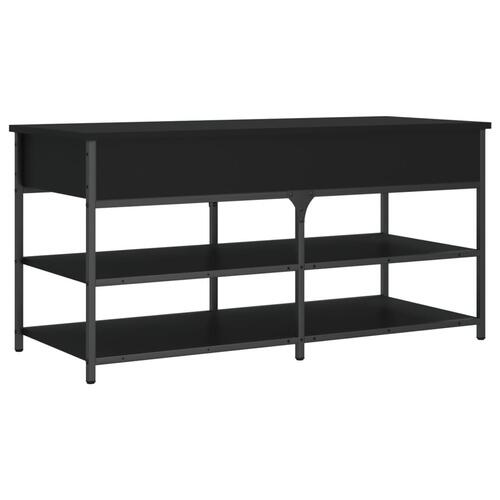Skobænk 100x42,5x50 cm konstrueret træ sort