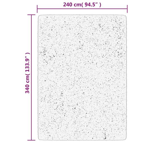 Gulvtæppe ISTAN 240x340 cm lang luv skinnende look cremefarvet