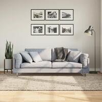 Gulvtæppe ISTAN 160x230 cm lang luv skinnende look beige