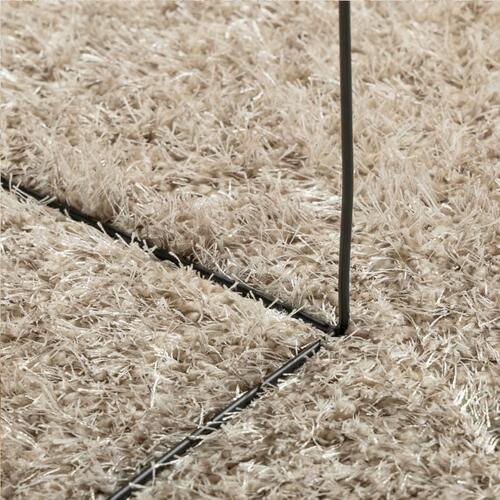 Gulvtæppe ISTAN 160x230 cm lang luv skinnende look beige