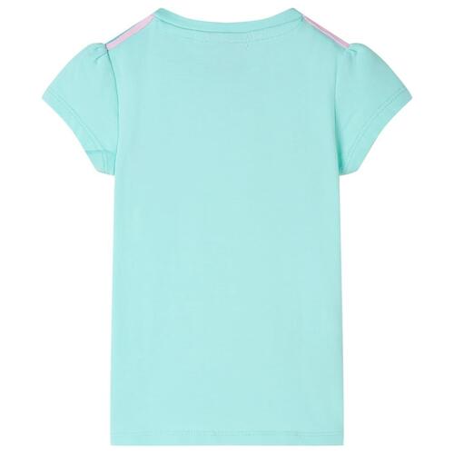 T-shirt til børn str. 116 lys mintgrøn