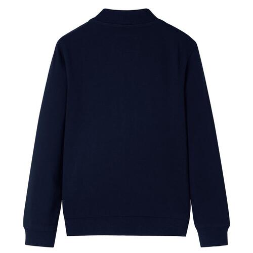 Sweatshirt til børn str. 104 med lynlås marineblå