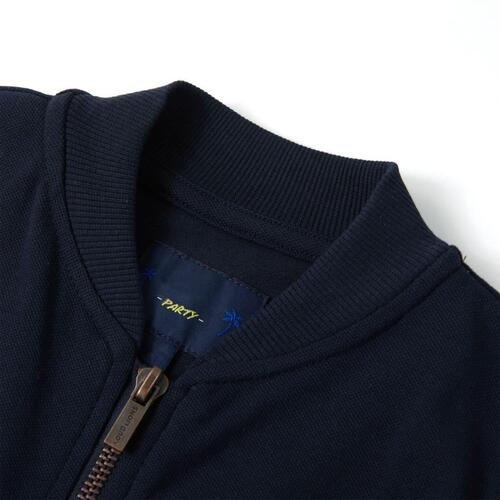 Sweatshirt til børn str. 104 med lynlås marineblå