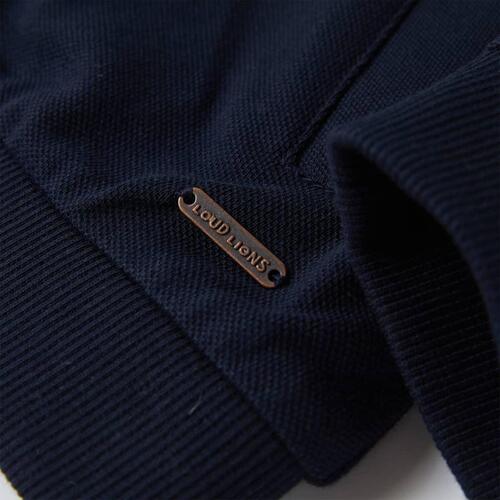 Sweatshirt til børn str. 104 med lynlås marineblå