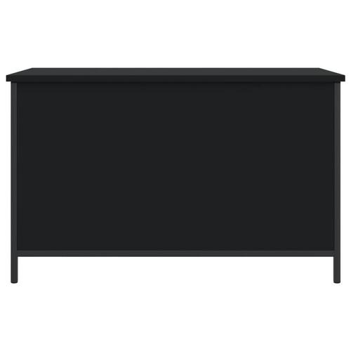 Opbevaringsbænk 80x42,5x50 cm konstrueret træ sort