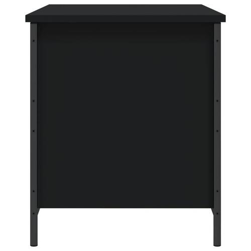 Opbevaringsbænk 80x42,5x50 cm konstrueret træ sort