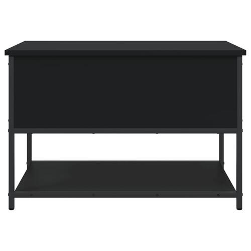 Opbevaringsbænk 70x42,5x47 cm konstrueret træ sort
