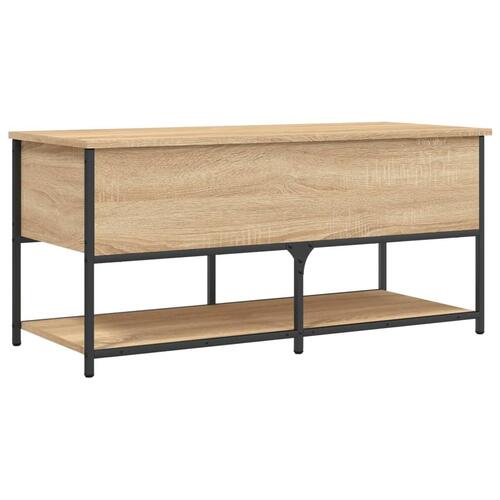 Opbevaringsbænk 100x42,5x47 cm konstrueret træ sonoma-eg