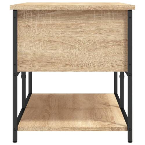 Opbevaringsbænk 100x42,5x47 cm konstrueret træ sonoma-eg