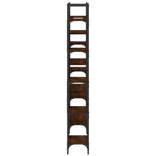 Bogreol 155,5x24x166,5 cm konstrueret træ brun egetræsfarve
