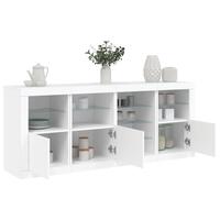 Skænk med LED-lys 164x37x67 cm hvid