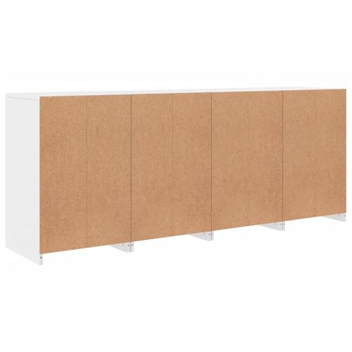 Skænk med LED-lys 164x37x67 cm hvid