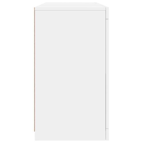 Skænk med LED-lys 123x37x67 cm hvid