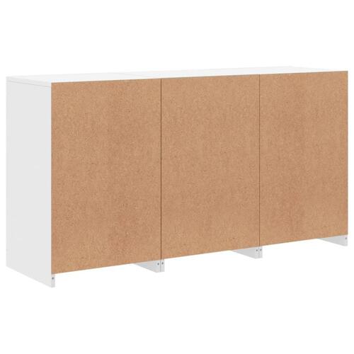 Skænk med LED-lys 123x37x67 cm hvid