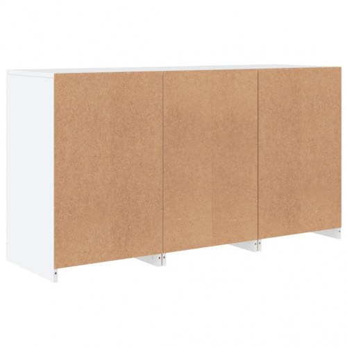 Skænk med LED-lys 123×37×67 cm - hvid