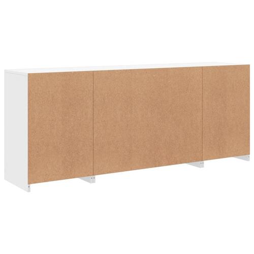 Skænk med LED-lys 163x37x67 cm hvid