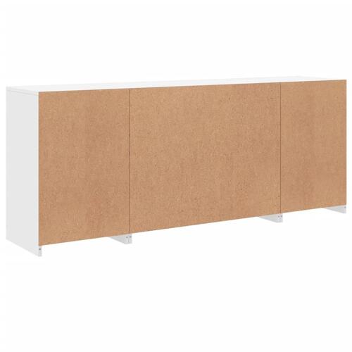 Skænk med LED-lys 163x37x67 cm hvid