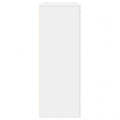 Skænke med LED-lys - 3 stk. i hvidt konstrueret træ, 123 × 37 × 100 cm