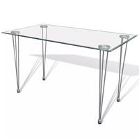 Spisebord med glasbordplade klar