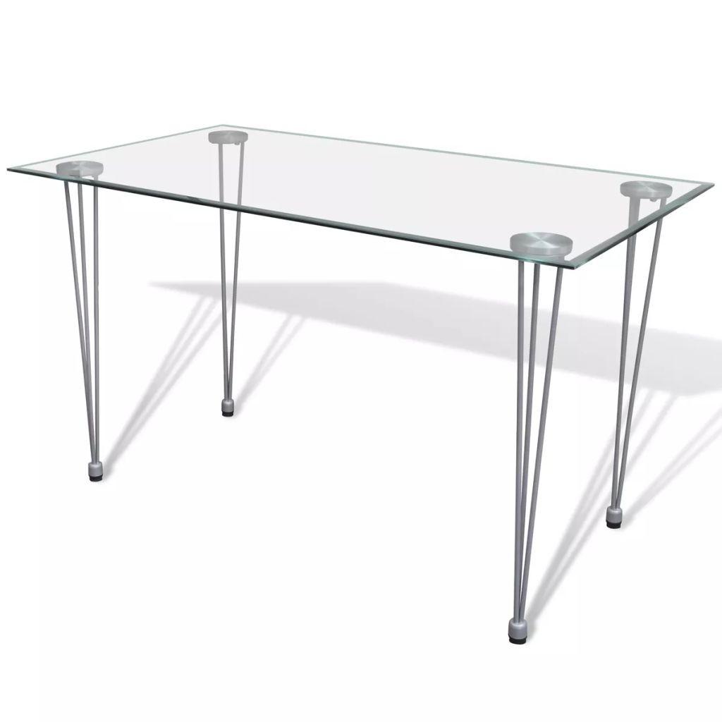Spisebord med glasbordplade klar