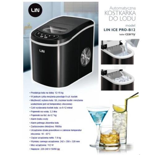 Isterning Maskin Lin ICE PRO-B12 Sort 112 W 2,2 L