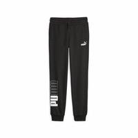 Træningsdragt til børn underdele Puma Power Colorblock Sort 7-8 år