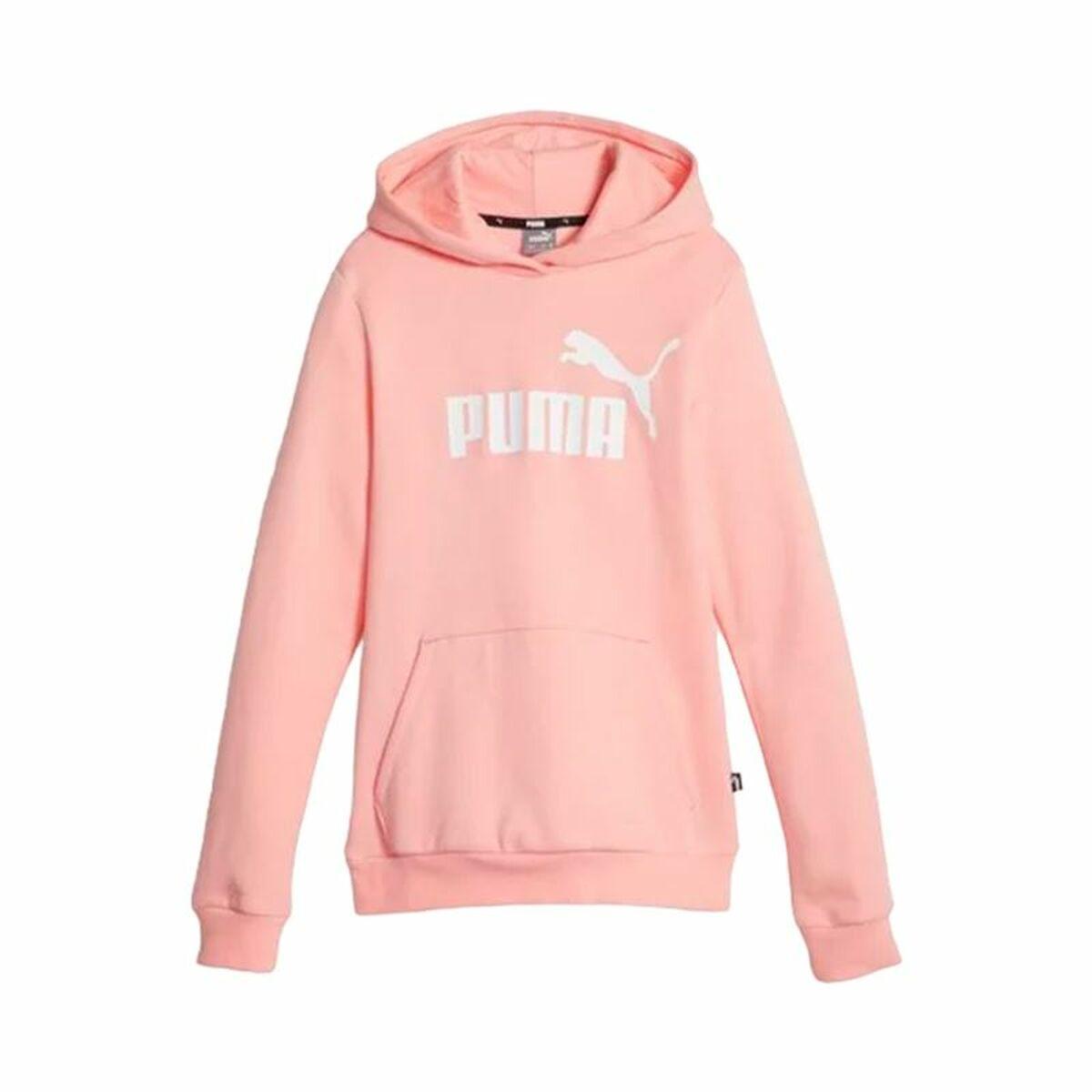 Sweatshirt til Børn Puma Ess Logo Fl Laksefarvet 3-4 år