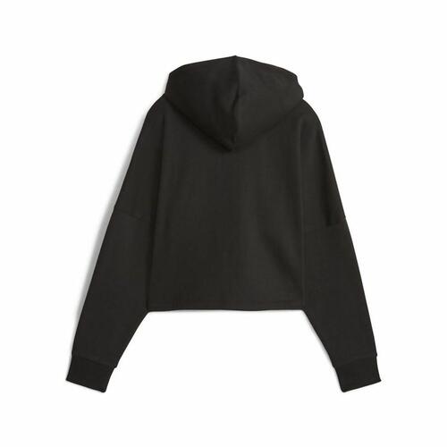 Sweatshirt til Børn Puma Ess Logo Croppedo Sort 15-16 år