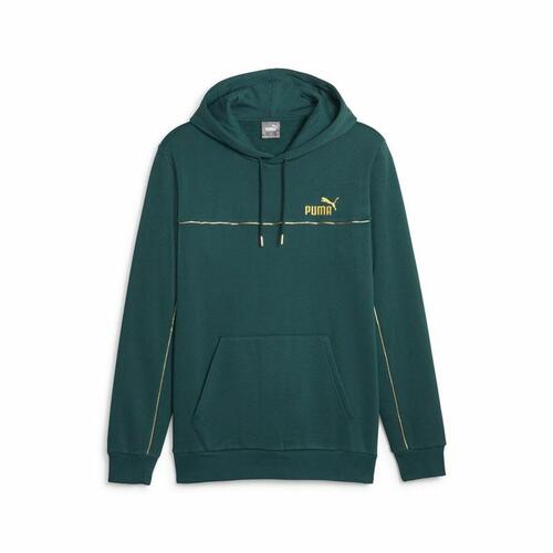Hættetrøje til Mænd Puma Ess+ Minimal Gold Grøn S