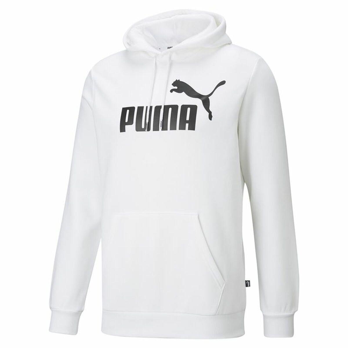 Hættetrøje til Mænd Puma Ess Big Logo Hvid XL