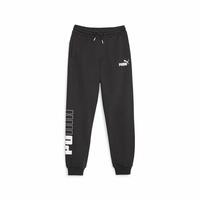 Træningsdragt til børn underdele Puma Power Colorblock Sort 7-8 år