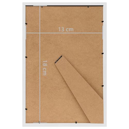 Billedrammer 5 stk. til væg eller bord 13x18 cm MDF hvid