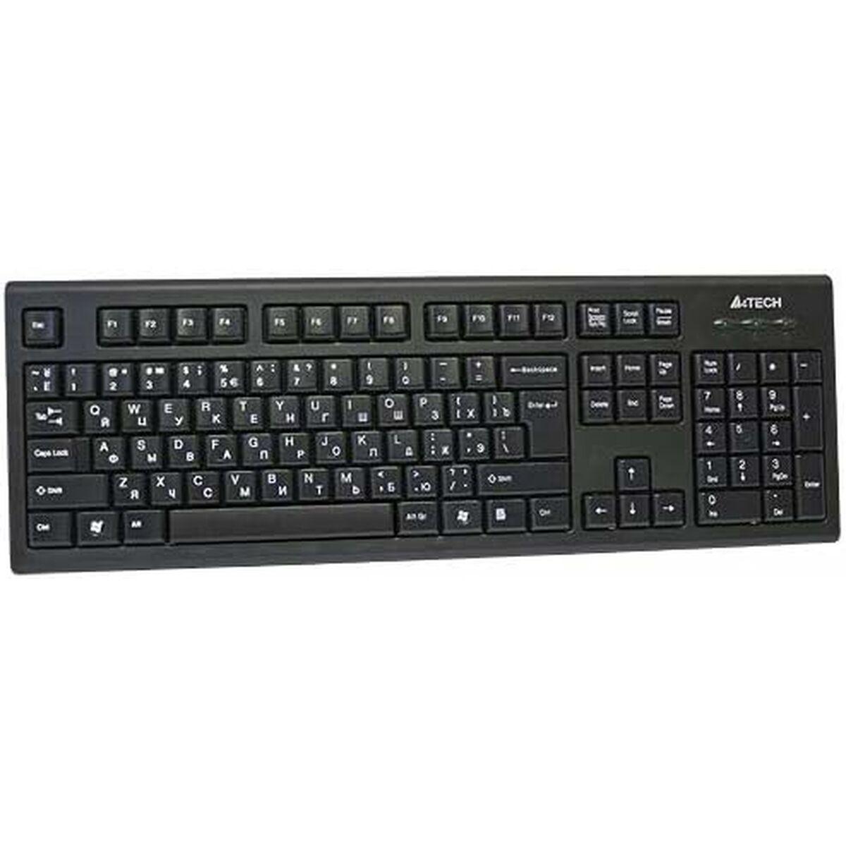 Tastatur A4 Tech KR-85 Sort Engelsk EEUU QWERTY