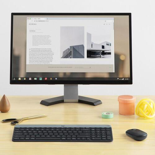 Tastatur og mus Logitech MK470 Grå Grafit Qwerty US