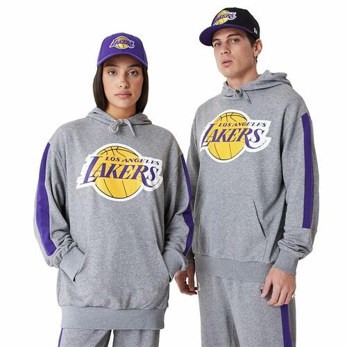 Unisex Hættetrøje New Era LA Lakers NBA Colour Block Grå M