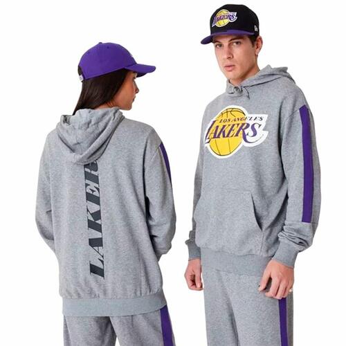 Unisex Hættetrøje New Era LA Lakers NBA Colour Block Grå M