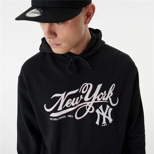 Unisex Hættetrøje New Era MLB Retro Graphic New York Yankees Sort M
