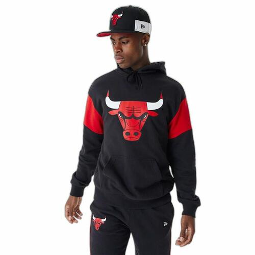 Unisex Hættetrøje New Era NBA Colour Insert Chicago Bulls Sort M