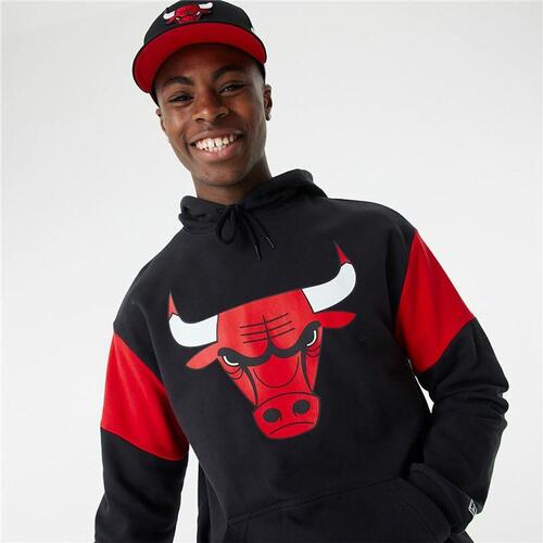 Unisex Hættetrøje New Era NBA Colour Insert Chicago Bulls Sort M