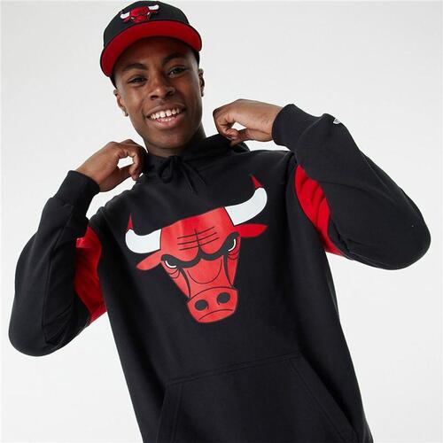 Unisex Hættetrøje New Era NBA Colour Insert Chicago Bulls Sort M