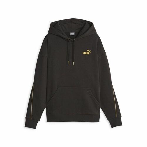 Hættetrøje til Kvinde Puma Ess+ Minimal Gold Sort S