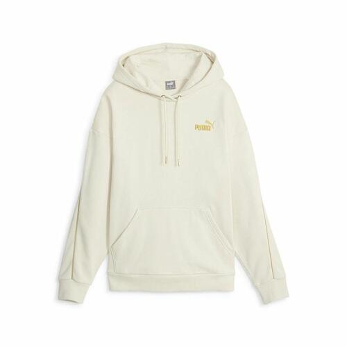 Hættetrøje til Kvinde Puma Ess+ Minimal Gold Beige S