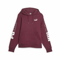 Hættetrøje til Kvinde Puma Power Colorblock Mørkerød XS