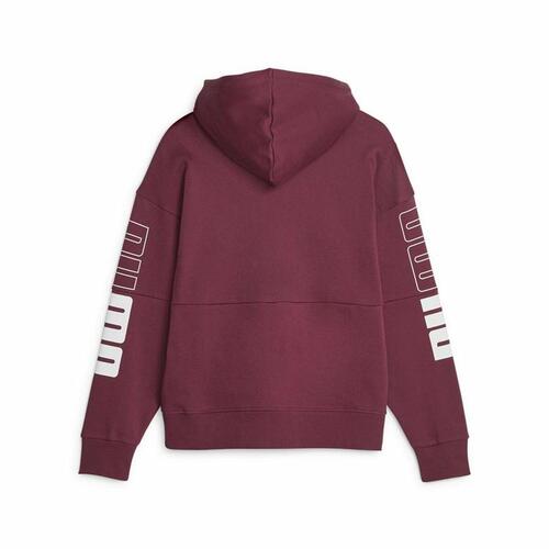 Hættetrøje til Kvinde Puma Power Colorblock Mørkerød XS