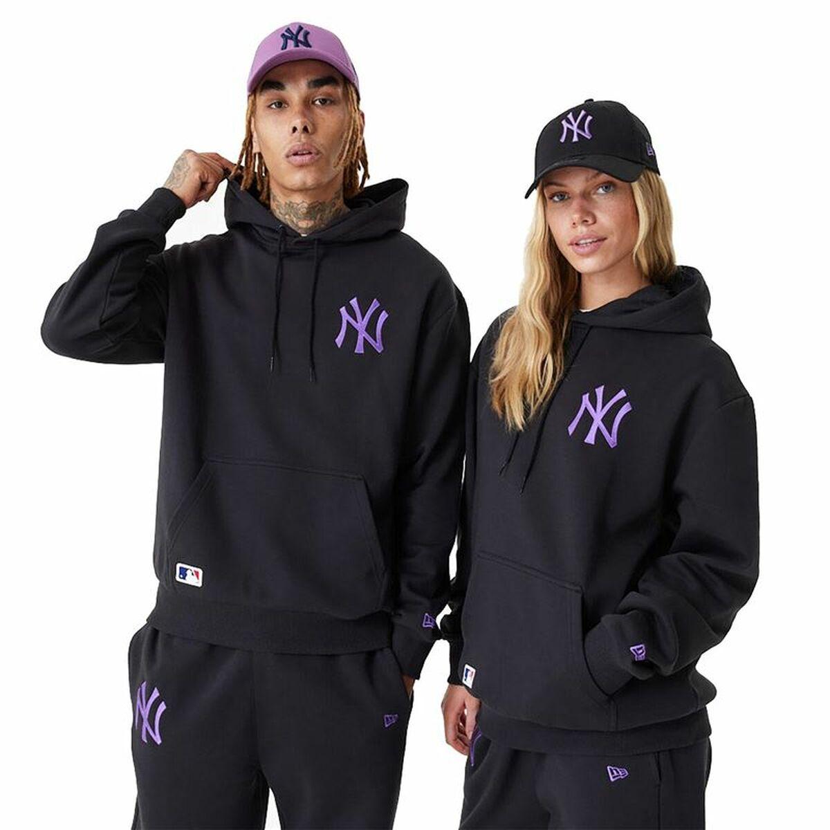 Unisex Hættetrøje New Era League Essentials New York Yankees Sort M